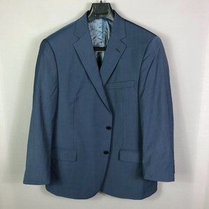 Hart Schaffner Marx Notch Lapel Blue Suit Jacket Size 37R